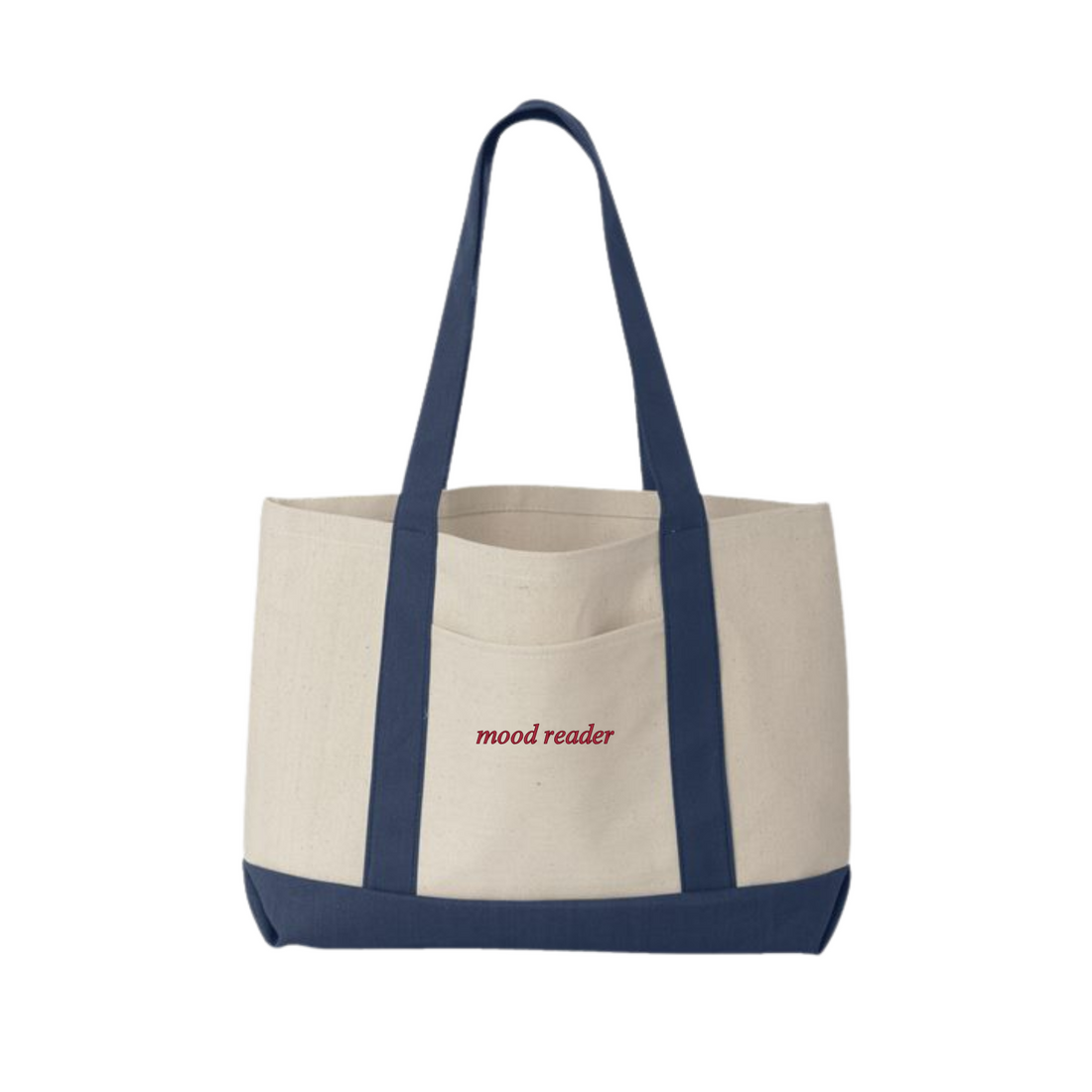 Mood Reader - Ivory and Navy Tote