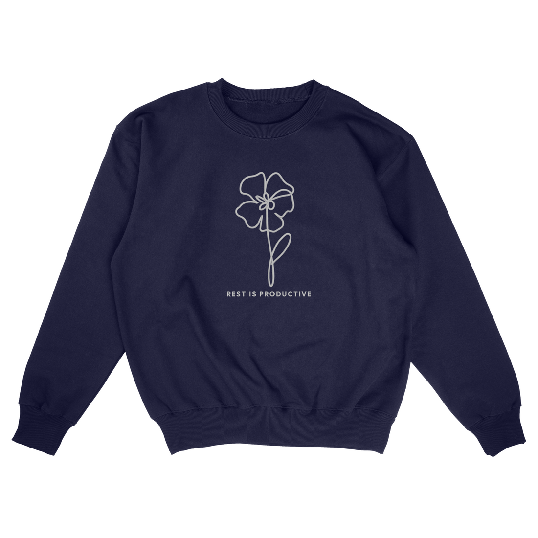Rest Is Productive - Navy Crewneck