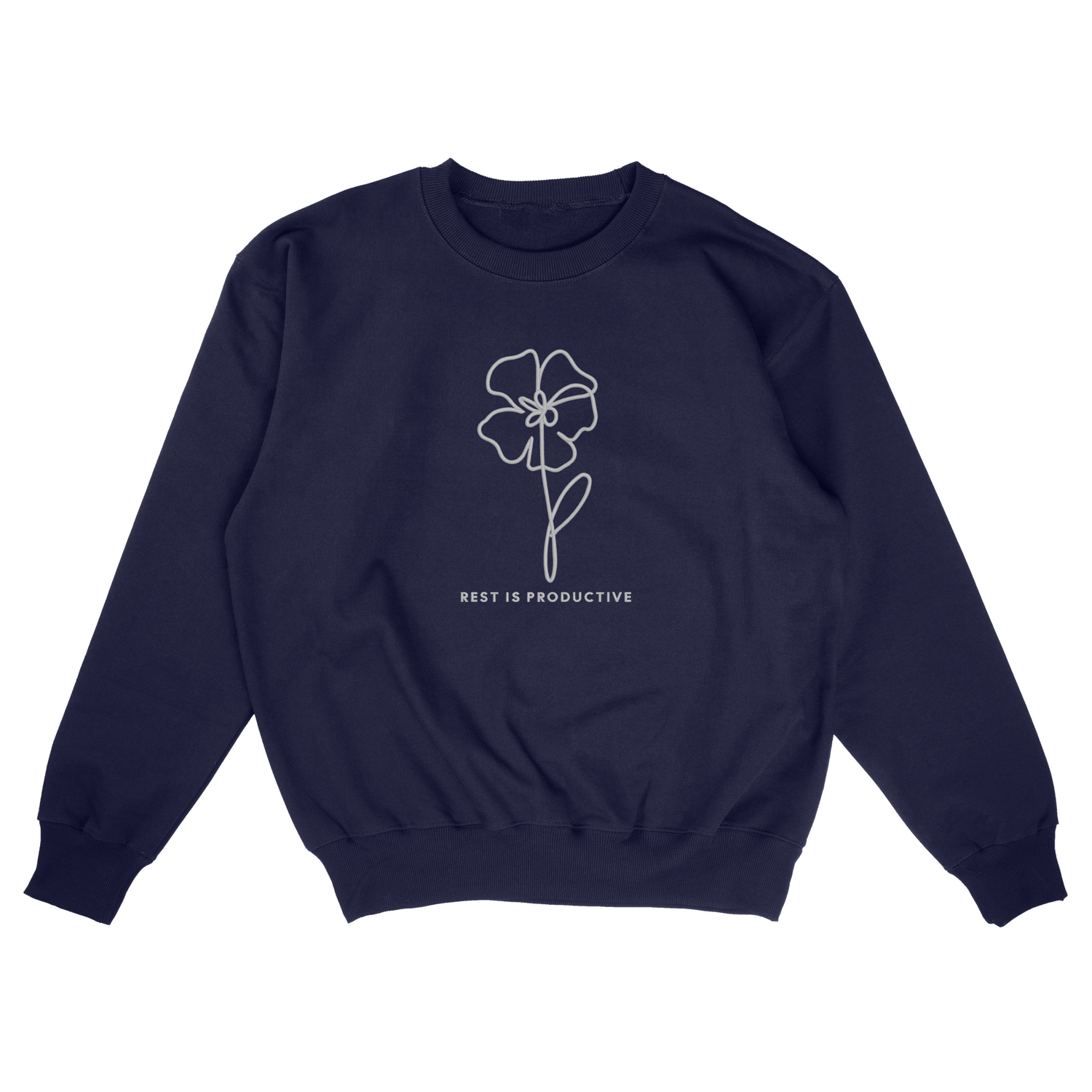 Rest Is Productive - Navy Crewneck